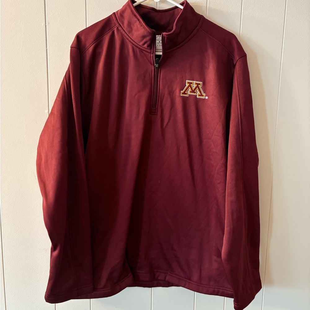 Men’s Medium Maroon Minnesota Gophers 1/4 Zip Pullover Sweatshirt U Of M